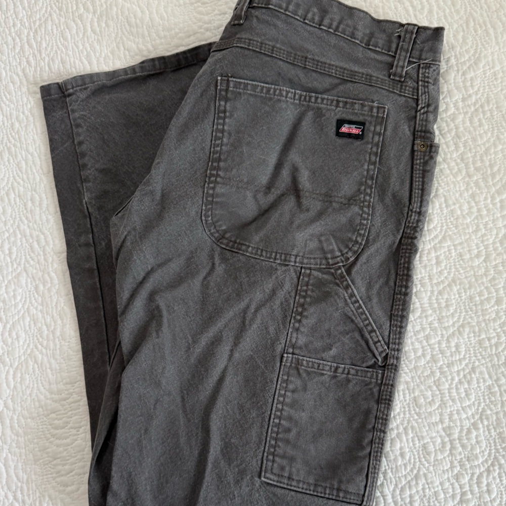 🔥Dickies Carpenter Pants 33x32 Charcoal Gray Modern Workwear Utility Flex Men’s
